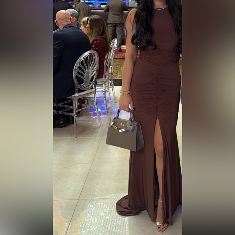 Elegant Brown Maxi Skirt